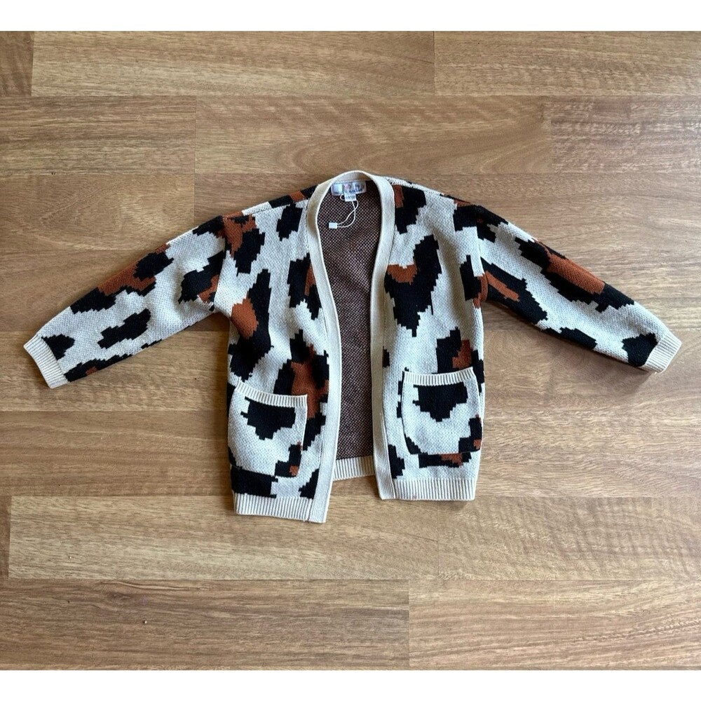 Baileys Blossoms leopard girls Cardigan